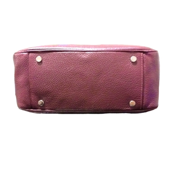 Maxima Milano Burgundy Italian Leather Hand Bag Satchel - Picture 4 of 10